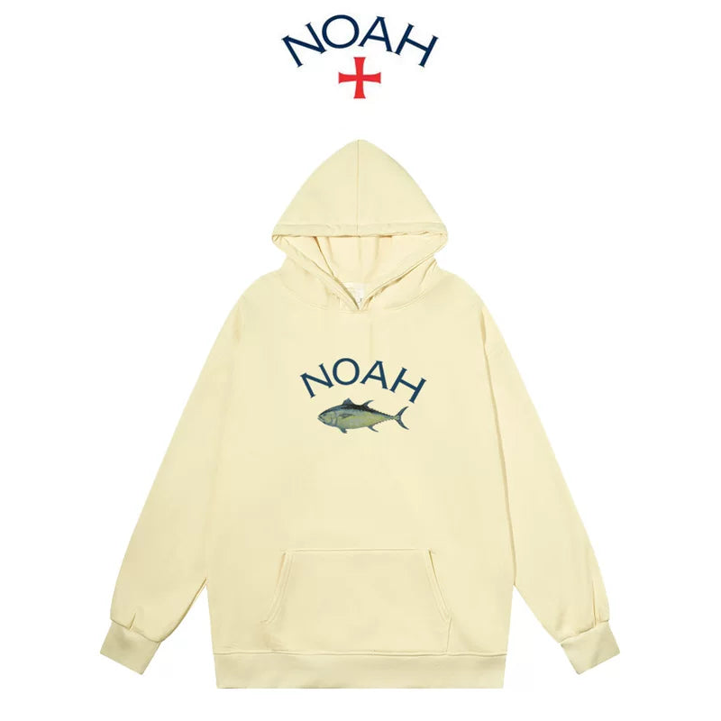 NOAH秋冬潮牌套头连帽卫衣男女美式重磅帽衫情侣加绒外套