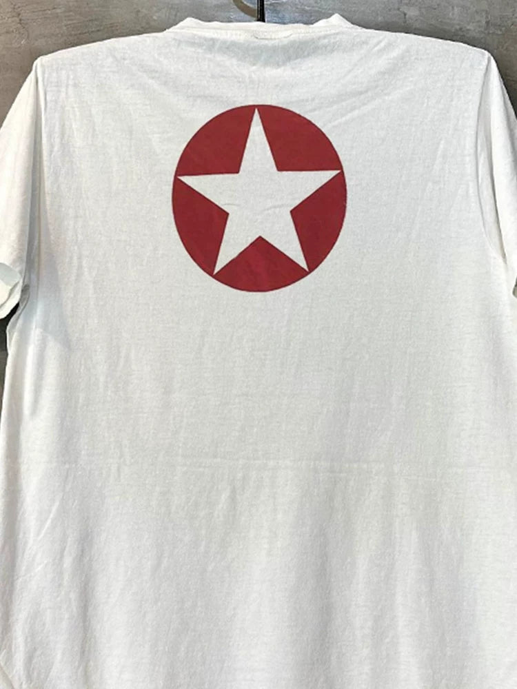 The Clash American New Wave Short Sleeve T-shirt Hiphop High Street Rascal Handsome Small Collar T-shirt