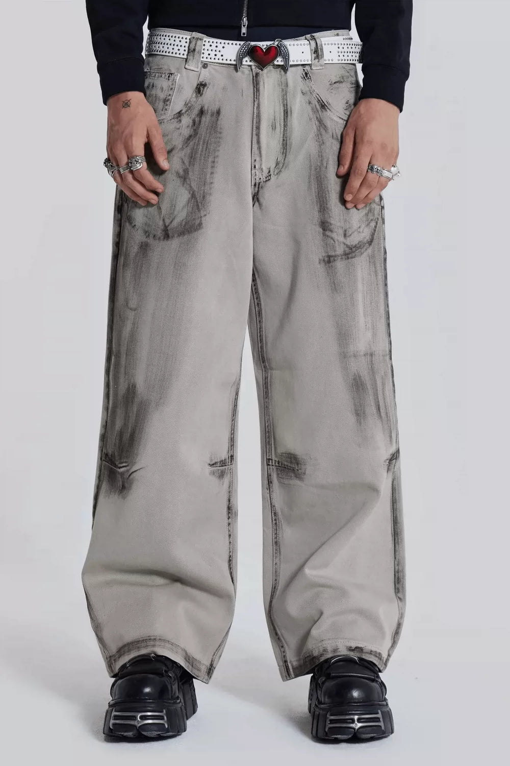 Jaded London Jeans in stock, American retro pleated jeans, loose wide leg pants, vintage high street style