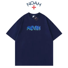 NOAH BWCJ夏季新款潮牌创意字母简约百搭纯棉圆领情侣短袖T恤男女 (1)