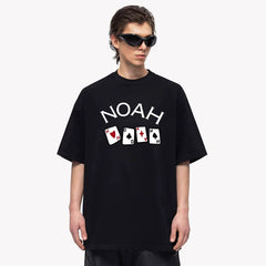 NOAH夏季2025新款美式短袖T恤厚实不透宽松大码纯棉情侣半袖男女 (2)