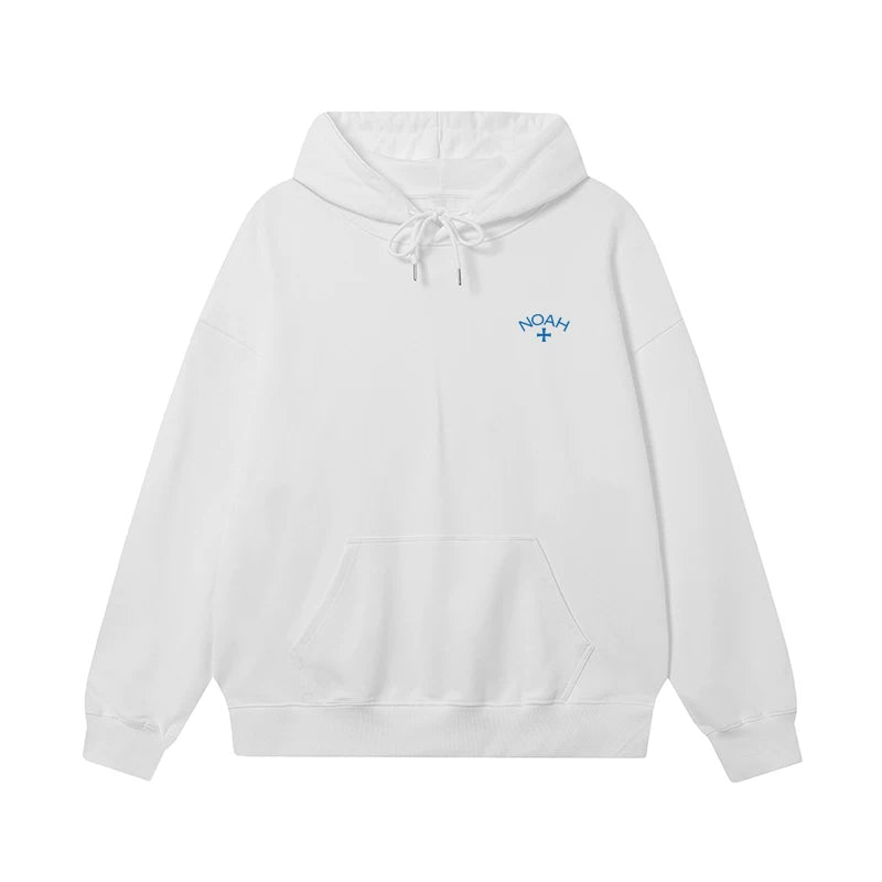 Meichao NOAH Blue Cross Classic Small Logo Printed Men's and Women's Loose Casual Autumn/Winter Hoodie