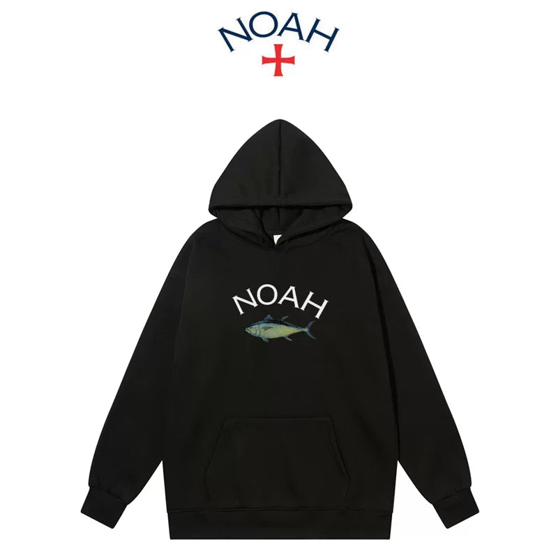 NOAH秋冬潮牌套头连帽卫衣男女美式重磅帽衫情侣加绒外套