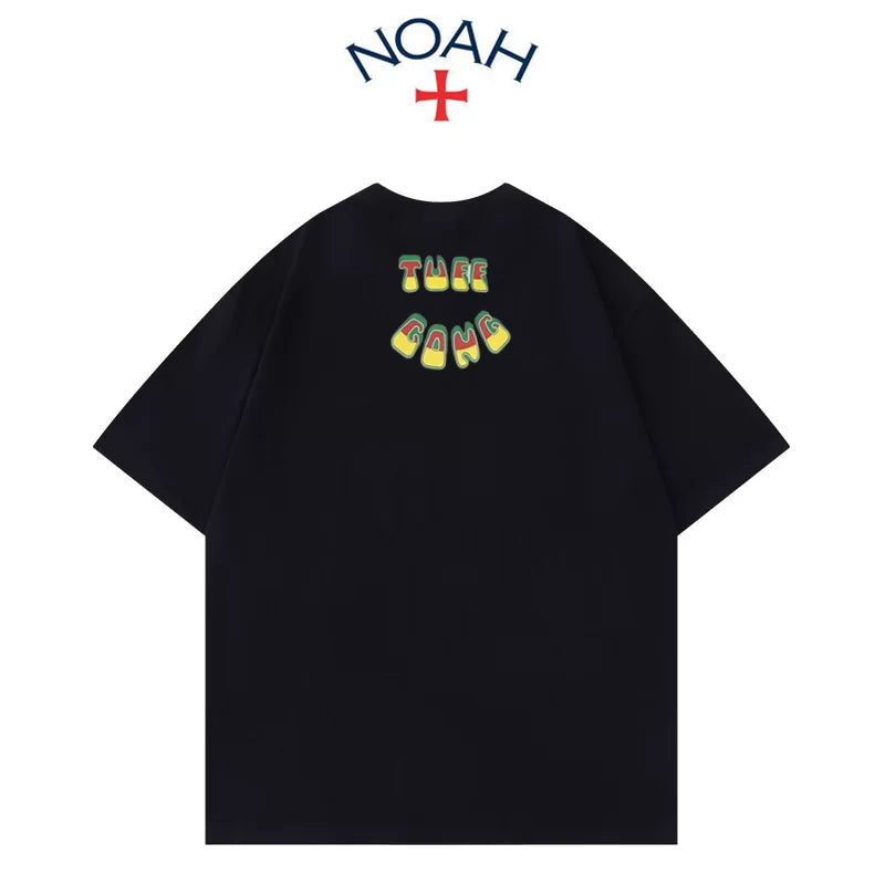 NOAH BWCJ夏季限定欧美式潮牌六芒星情侣宽松纯棉短袖T恤男女 (1)