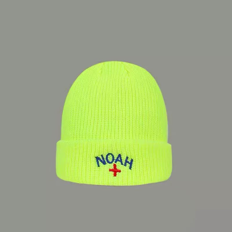 NOAH十字架小众潮牌美式秋冬季男女情侣款刺绣针织冷帽毛线帽子