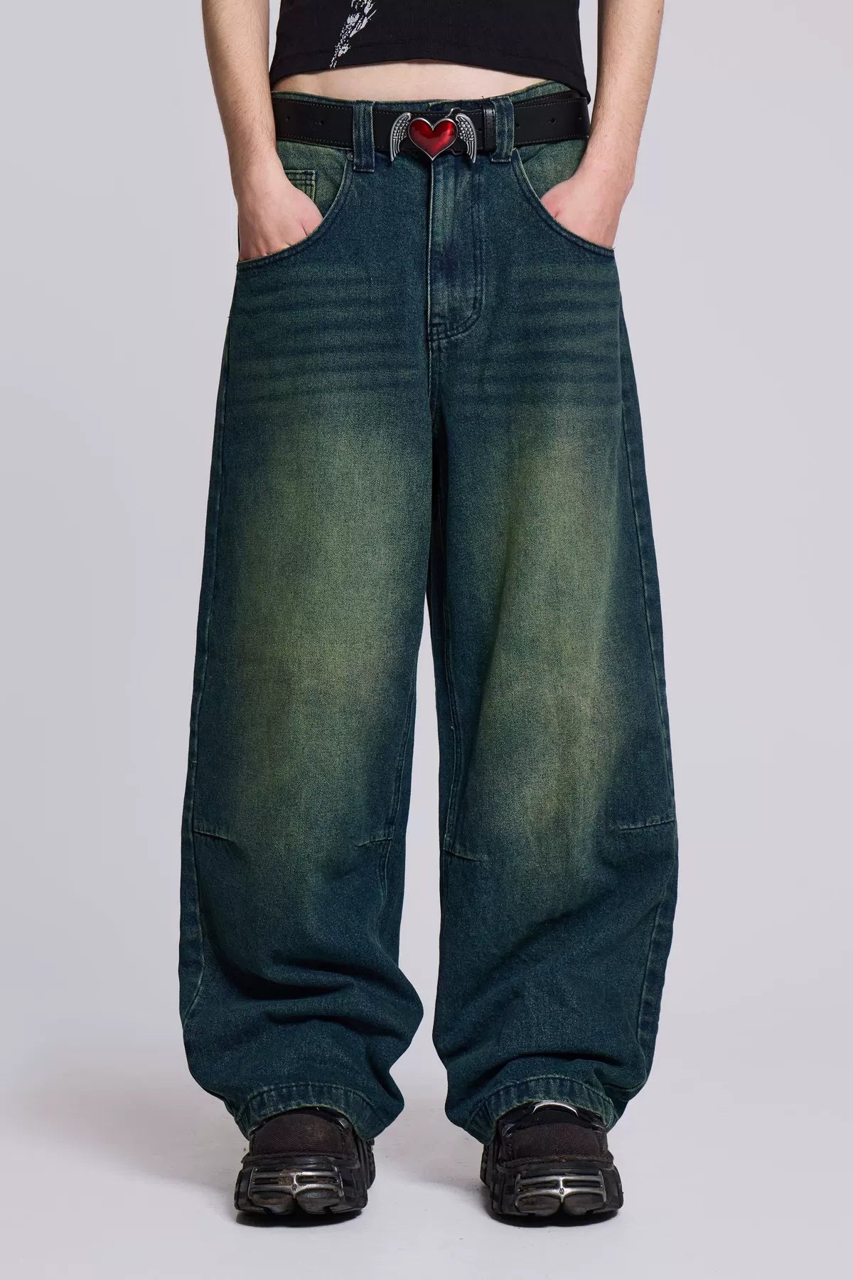 Jaded London Jeans in stock, American retro pleated jeans, loose wide leg pants, vintage high street style