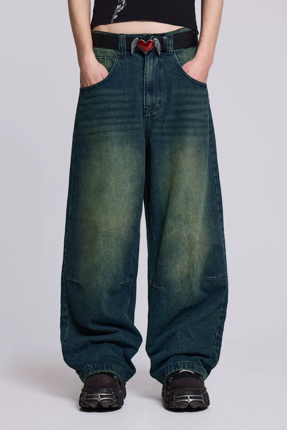Jaded London Jeans in stock, American retro pleated jeans, loose wide leg pants, vintage high street style