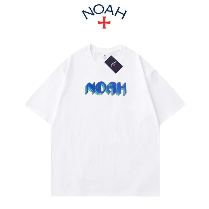 NOAH BWCJ夏季新款潮牌创意字母简约百搭纯棉圆领情侣短袖T恤男女 (1)