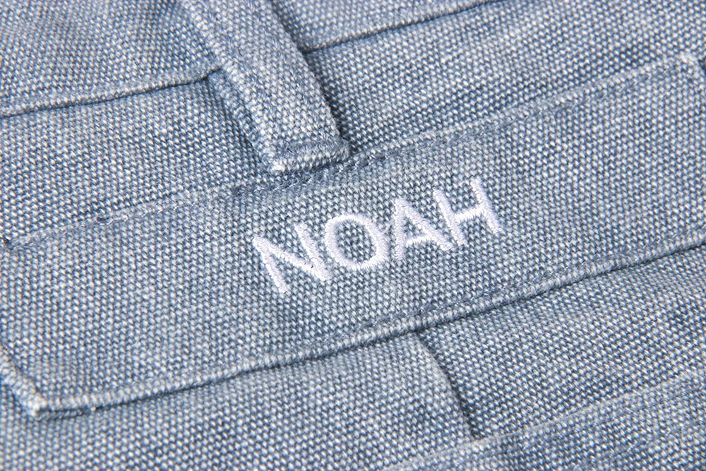 noah24春季新款水洗长裤刺绣logo直筒休闲珠帆布长裤男宽松百搭