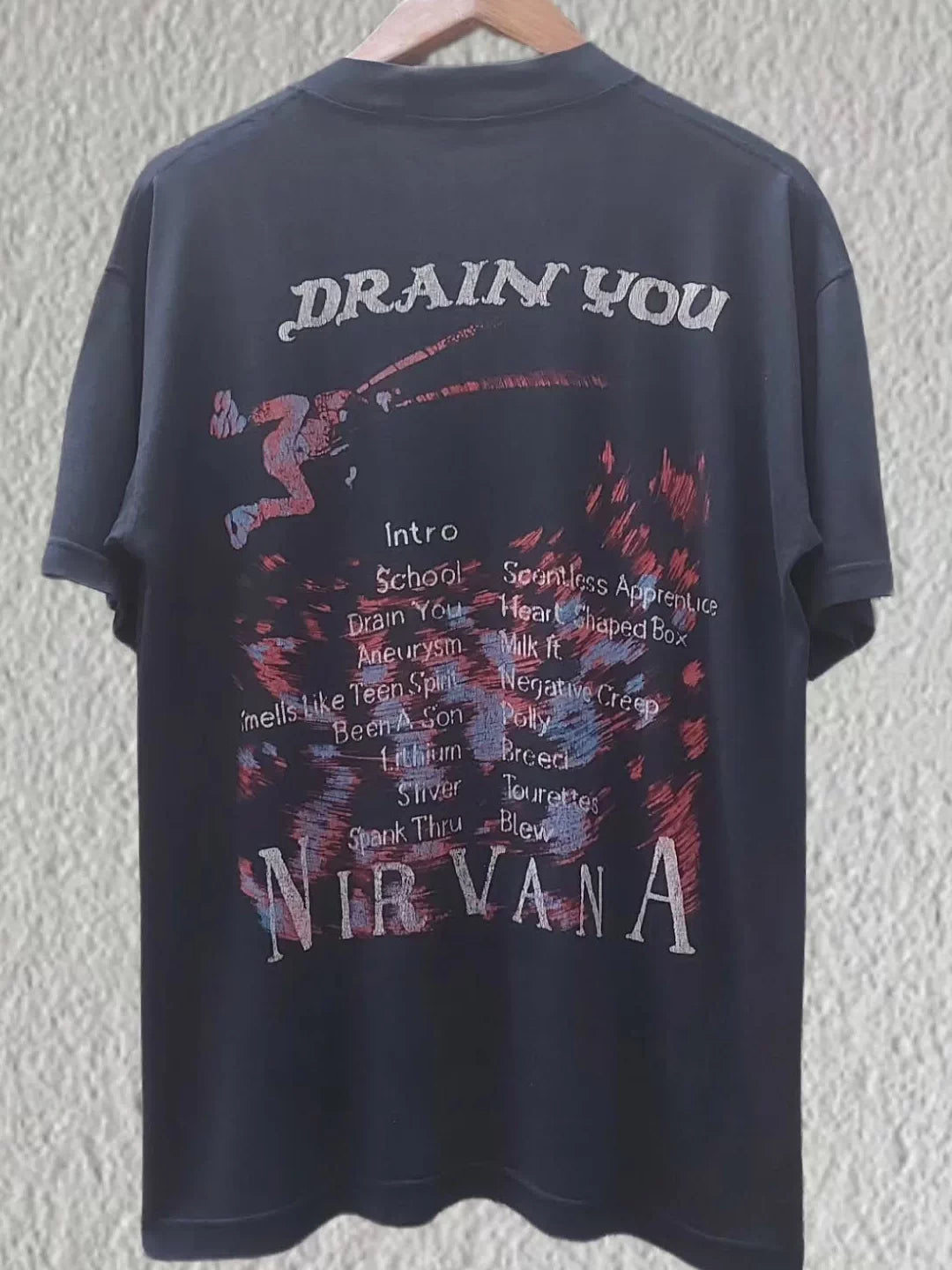 NIRVANA涅槃乐队街头暗黑重机车风post-punk潮流落肩高街短袖T恤