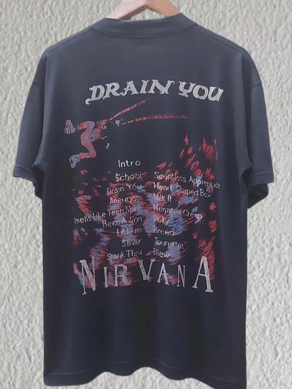NIRVANA涅槃乐队街头暗黑重机车风post-punk潮流落肩高街短袖T恤