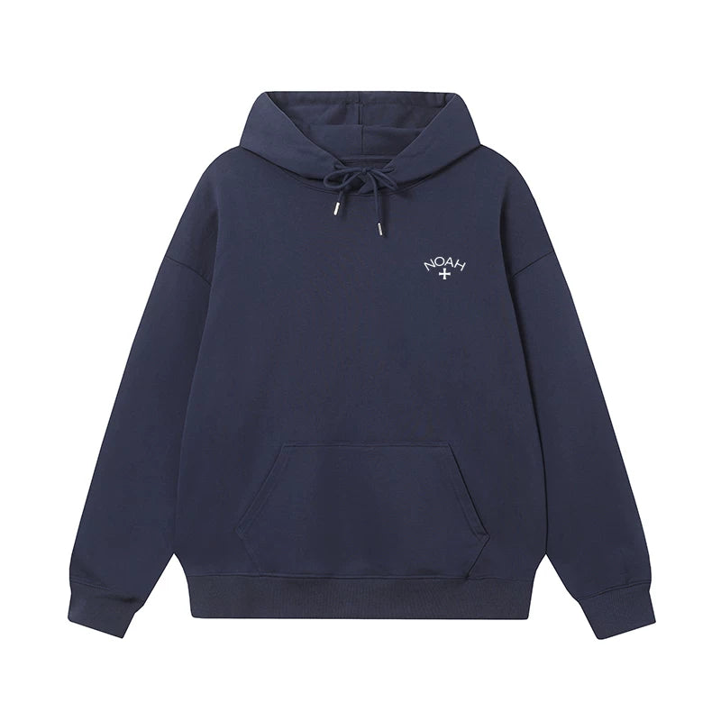 Meichao NOAH White Cross Classic Small Logo Printed Men's and Women's Loose Casual Autumn/Winter Hoodie