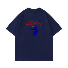 NOAH summer casual loose short sleeved t-shirt men's heavyweight pure cotton round neck American high street half sleeved top couple trend (1)
