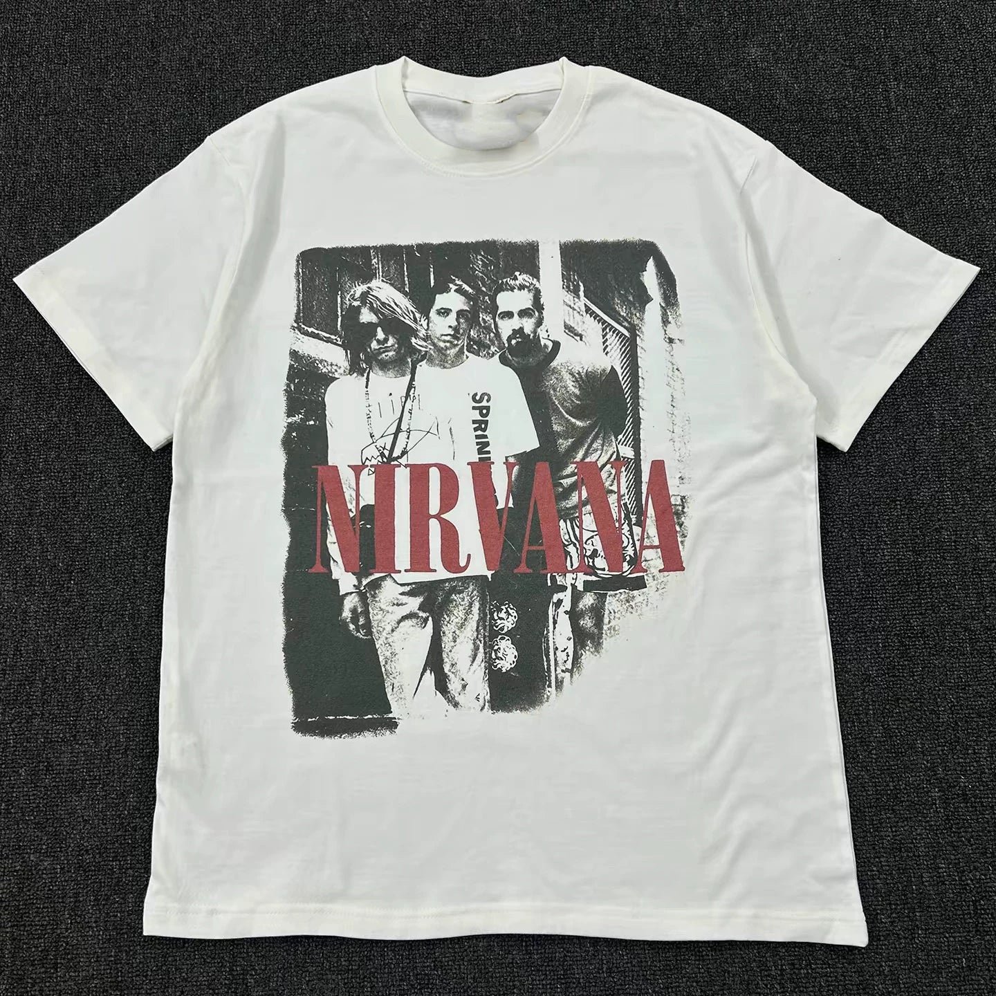 Nirvana涅槃乐队科特柯本vintage小众美式复古短袖T恤男女vtg上衣