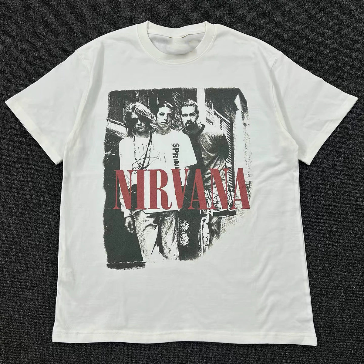 Nirvana涅槃乐队科特柯本vintage小众美式复古短袖T恤男女vtg上衣