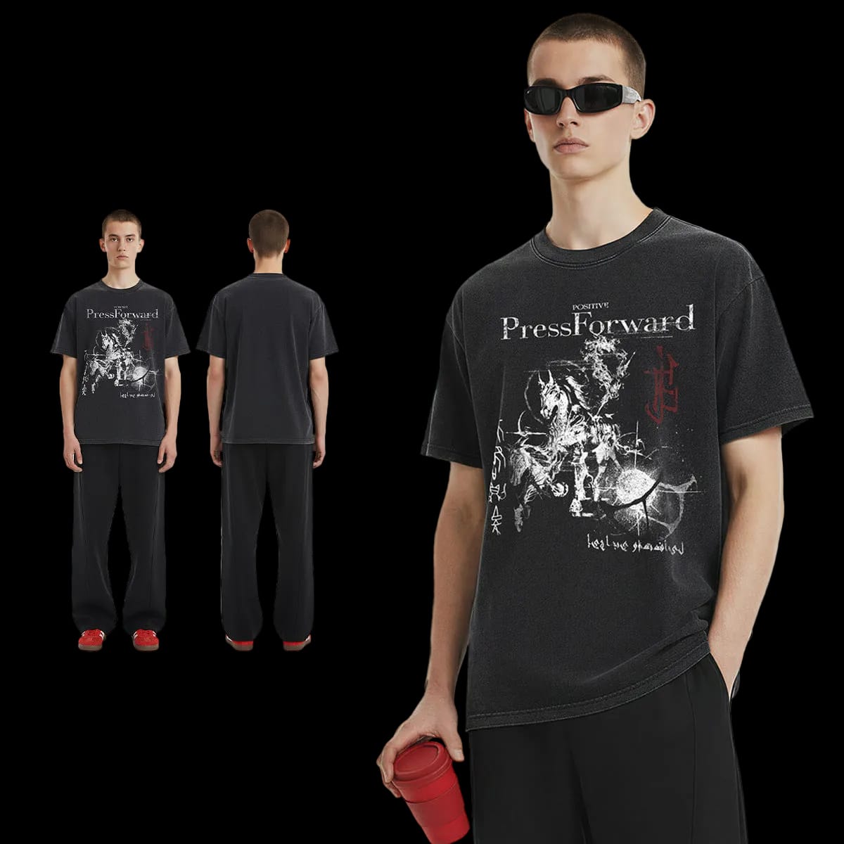 PRESS FORWARD GRAPHIC TEE