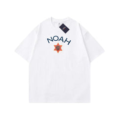 NOAH BWCJ夏季限定欧美式潮牌六芒星情侣宽松纯棉短袖T恤男女 (1)