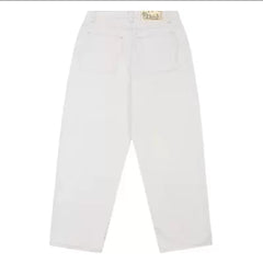 Trending street skateboard dime baby straight loose cotton denim pants Washing denim trousers men