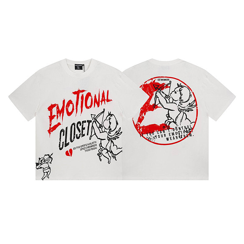MIXED EMOTION Double‑Sided Print T‑Shirt