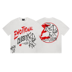 MIXED EMOTION Double‑Sided Print T‑Shirt
