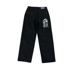 Derschutze Religious Patch Baggy jeans