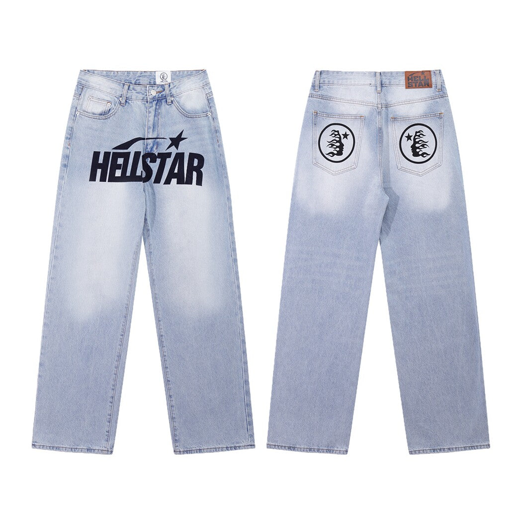 Hellstar Logo Graphic Baggy Jeans