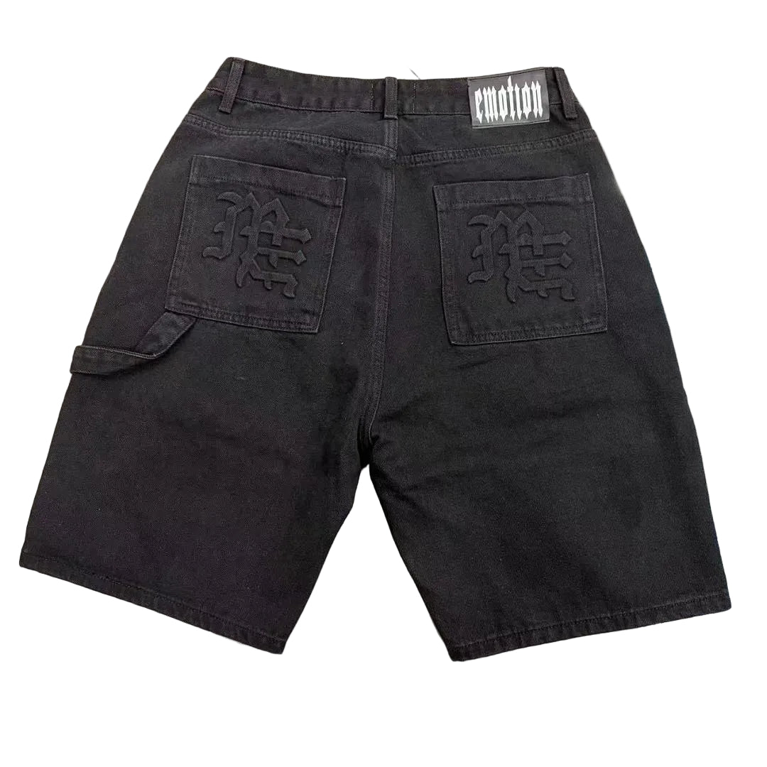 MIXED EMOTION Waxed Carpenter Denim Jorts