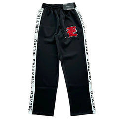 MIXED EMOTION Embroidered Side‑Print Track Pants
