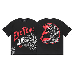 MIXED EMOTION Double‑Sided Print T‑Shirt