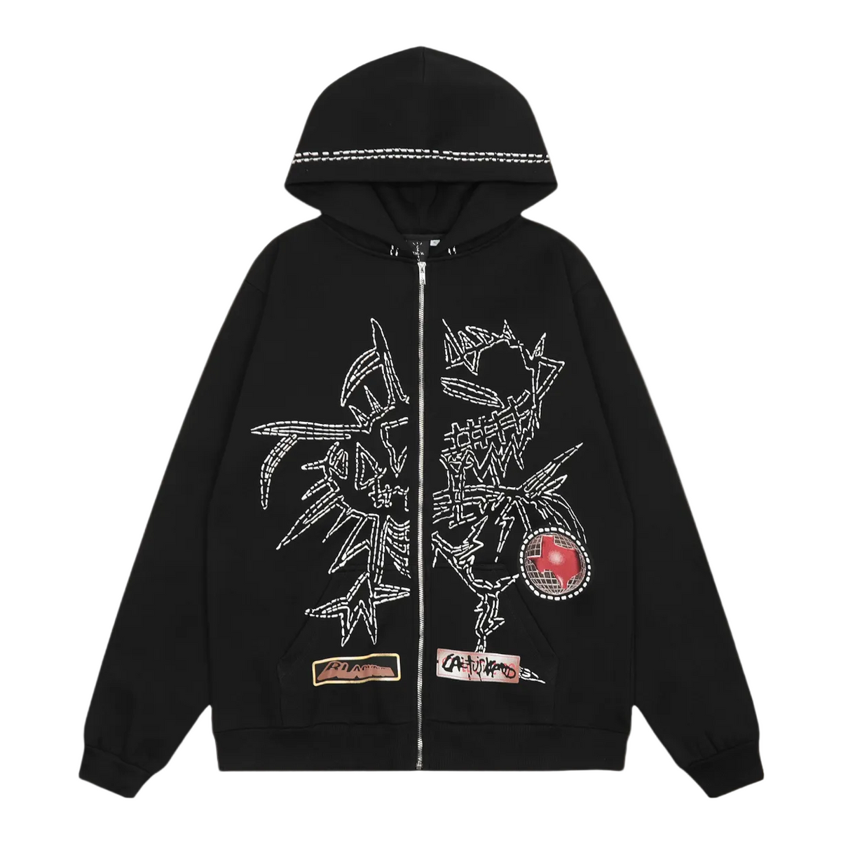 Travis Scott Patch Detail Zip Hoodie