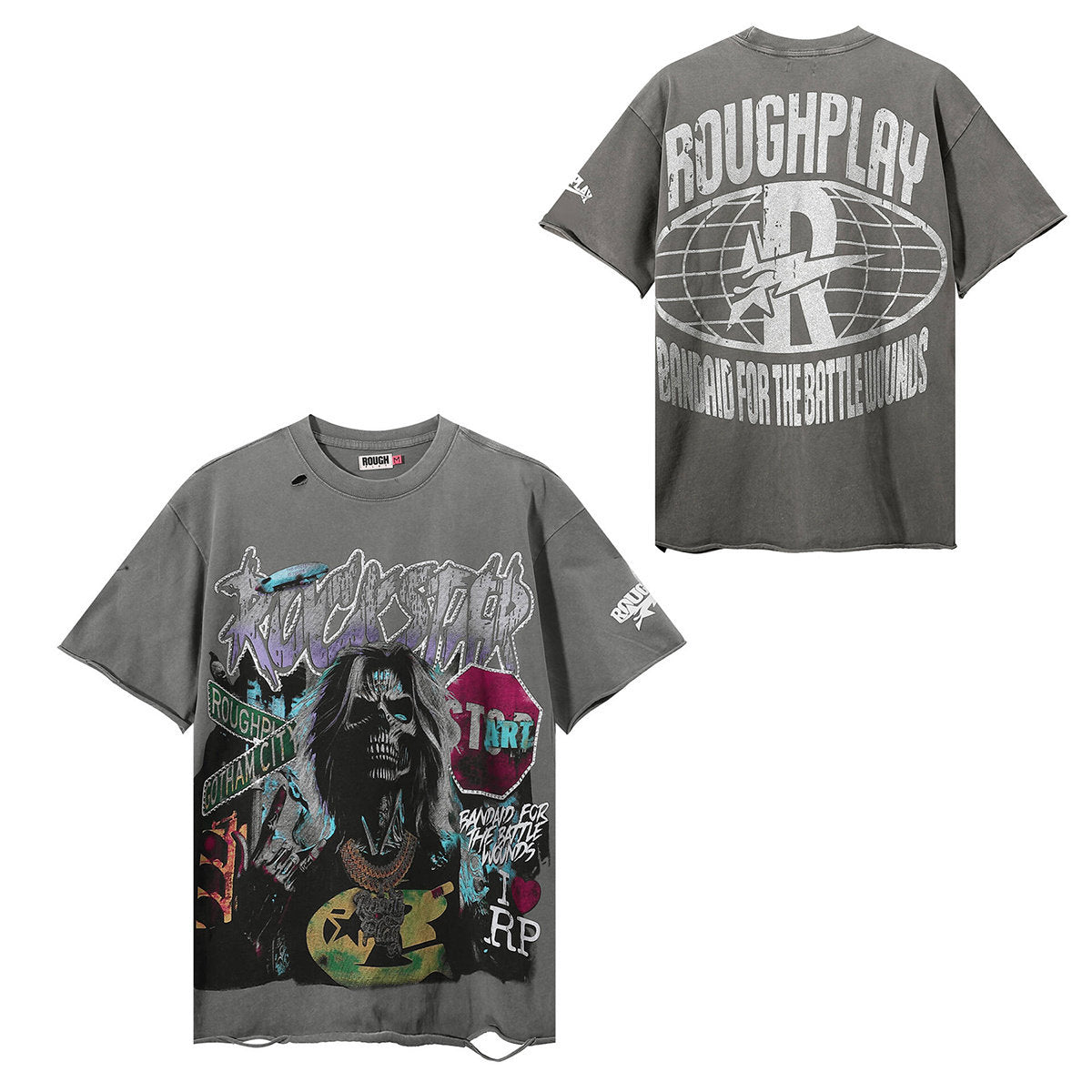 Rough Play Retro Rock‑Print T‑Shirt