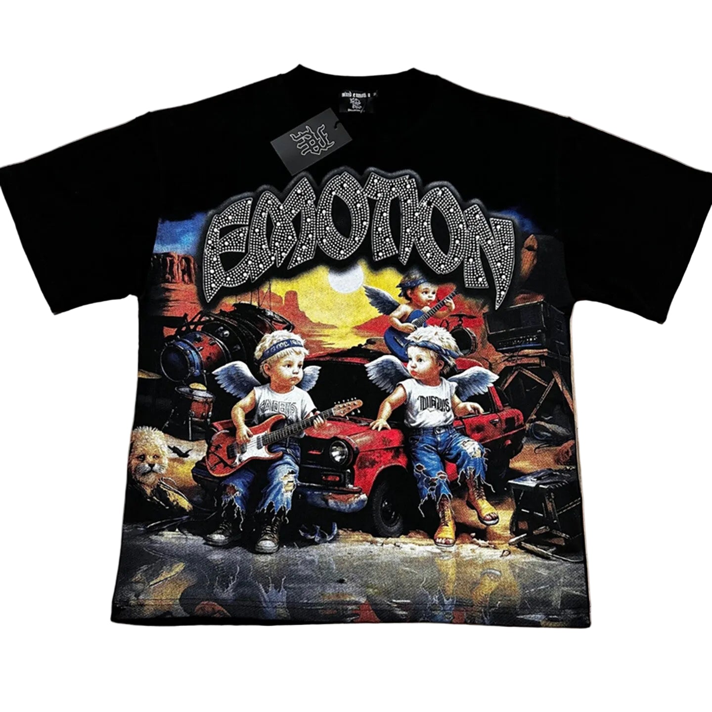 Mixed Emotion Vintage Angel Rock T‑Shirt