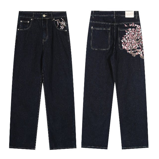 Derschutze Oriental Flower Street Jeans
