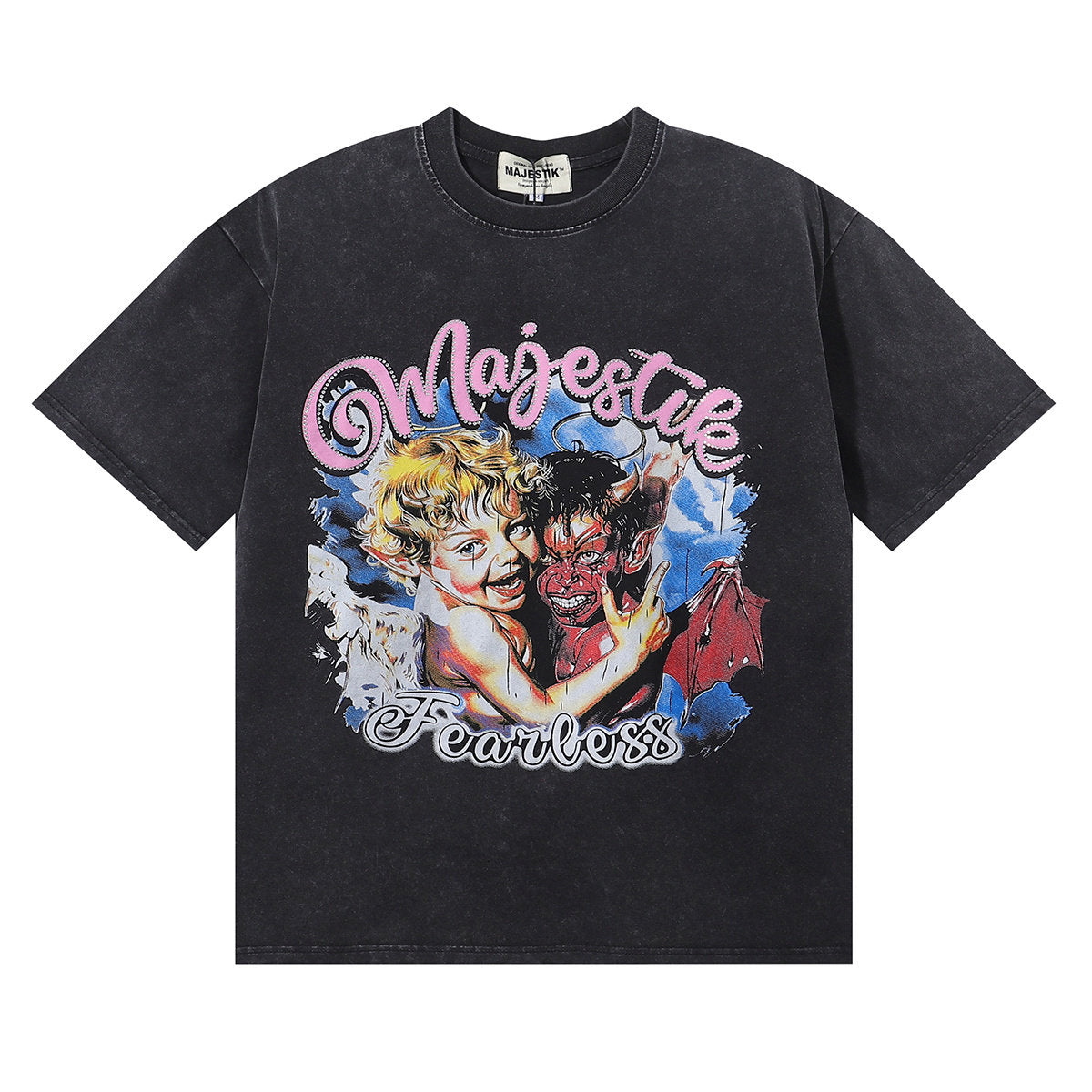 MAJESTIK Angel Devil Graphic Tee
