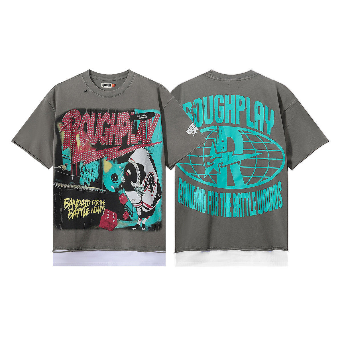 Rough Play Dice‑Mascot Print T‑Shirt