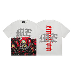 MIXED EMOTION Gothic Print T‑Shirt