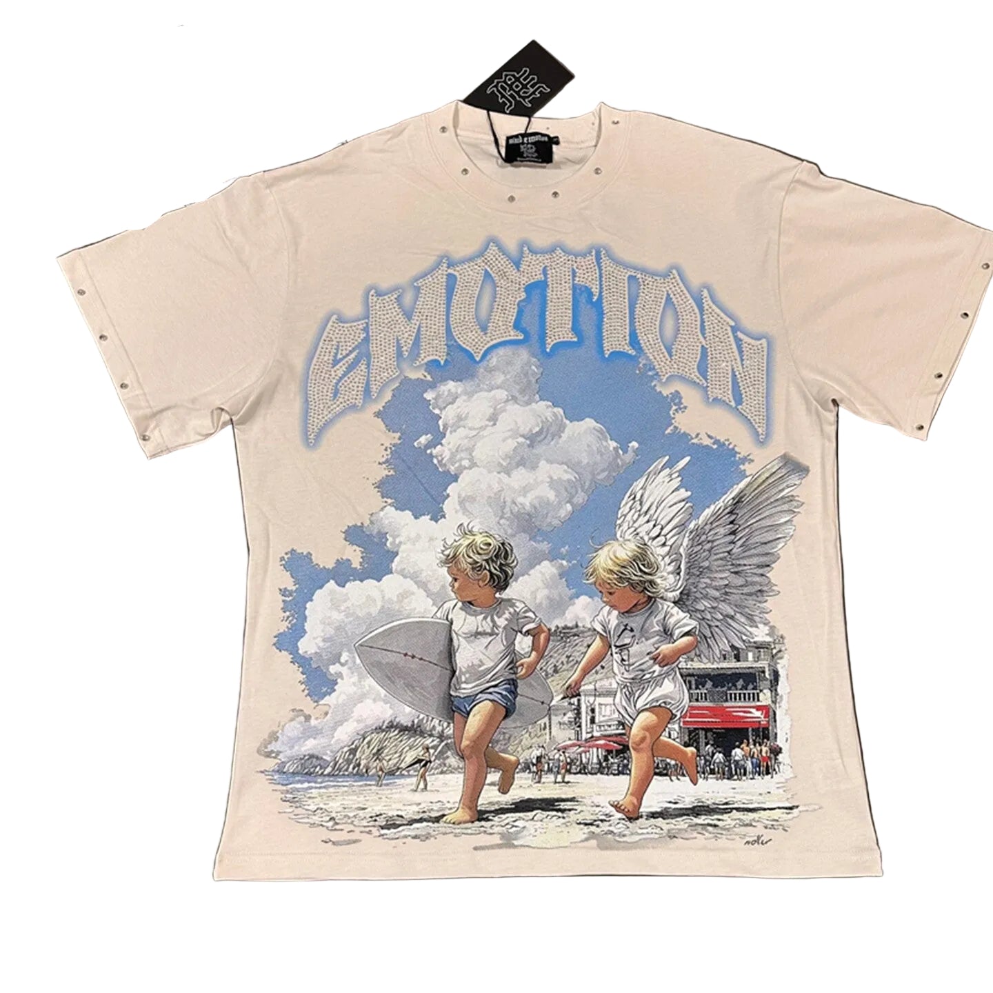 Mixed Emotion Beach‑Angel Graphic Tee