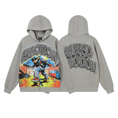 MIXED EMOTION Skater Boy Zip‑Up Hoodie