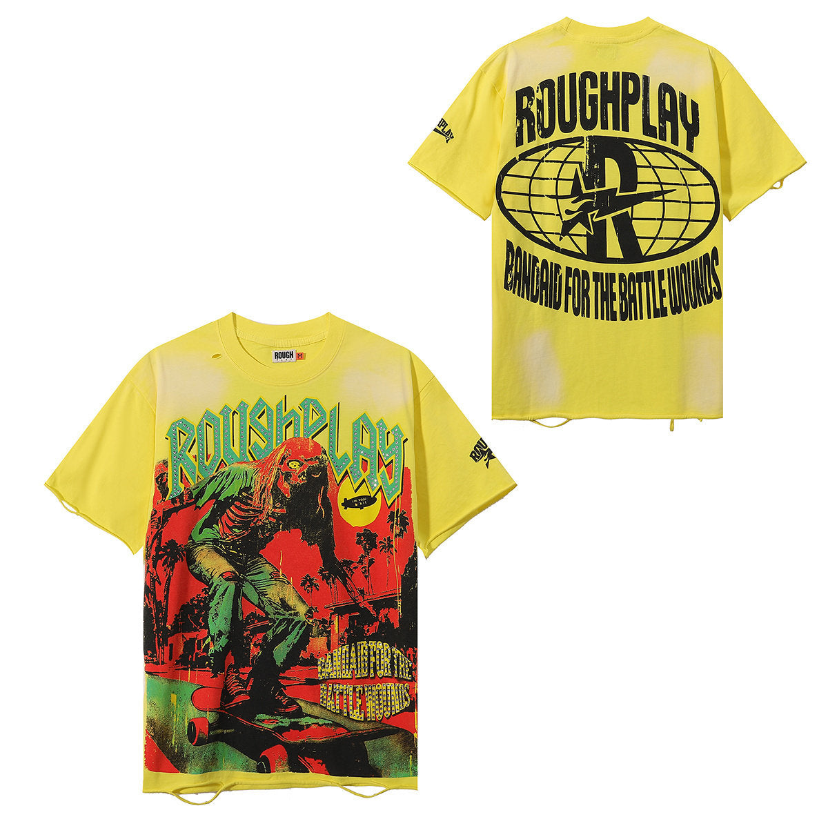 Rough Play Retro Skater‑Print T‑Shirt