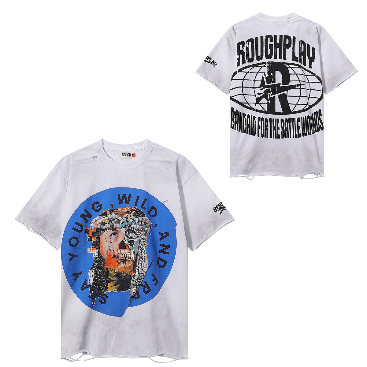 Rough Play Circular‑Skull Graphic Tee