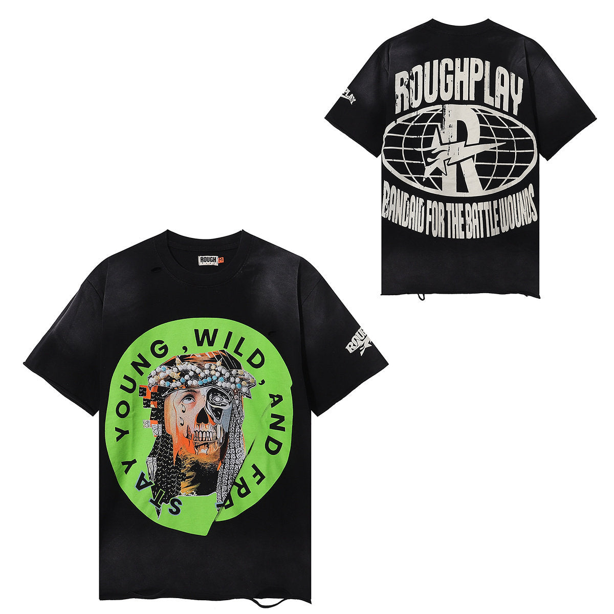 Rough Play Circular‑Skull Graphic Tee