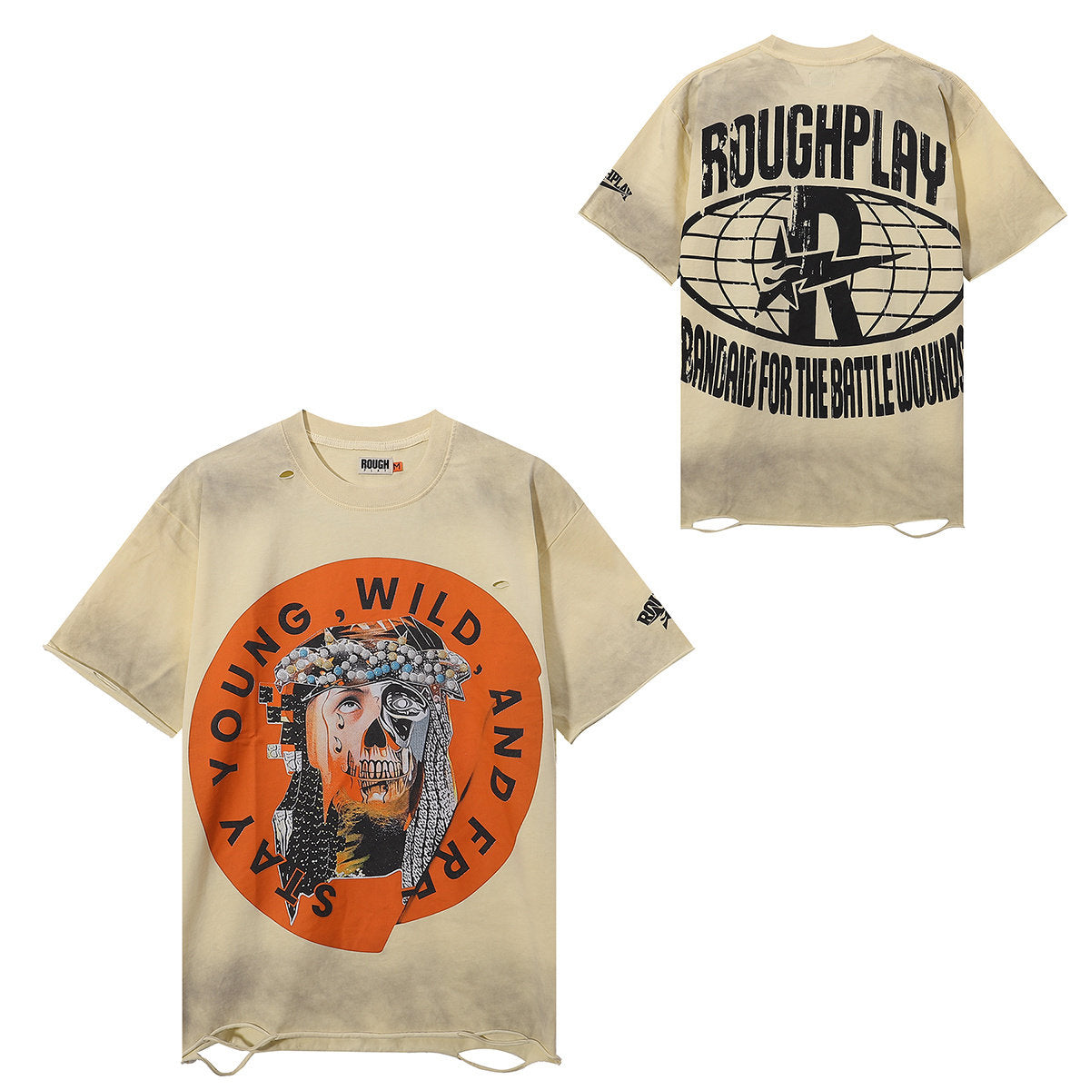Rough Play Circular‑Skull Graphic Tee