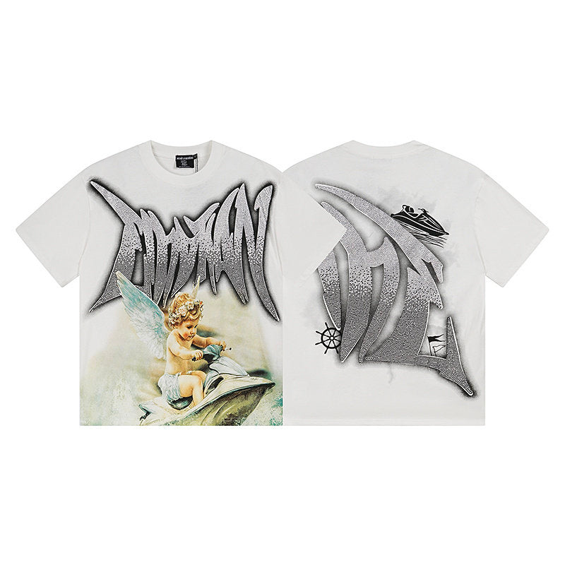 MIXED EMOTION Jet‑Ski Angel Graphic Tee