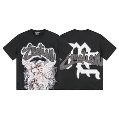 MIXED EMOTION Rhinestone Script T‑Shirt