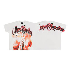 MIXED EMOTION Red‑Glow Script T‑Shirt