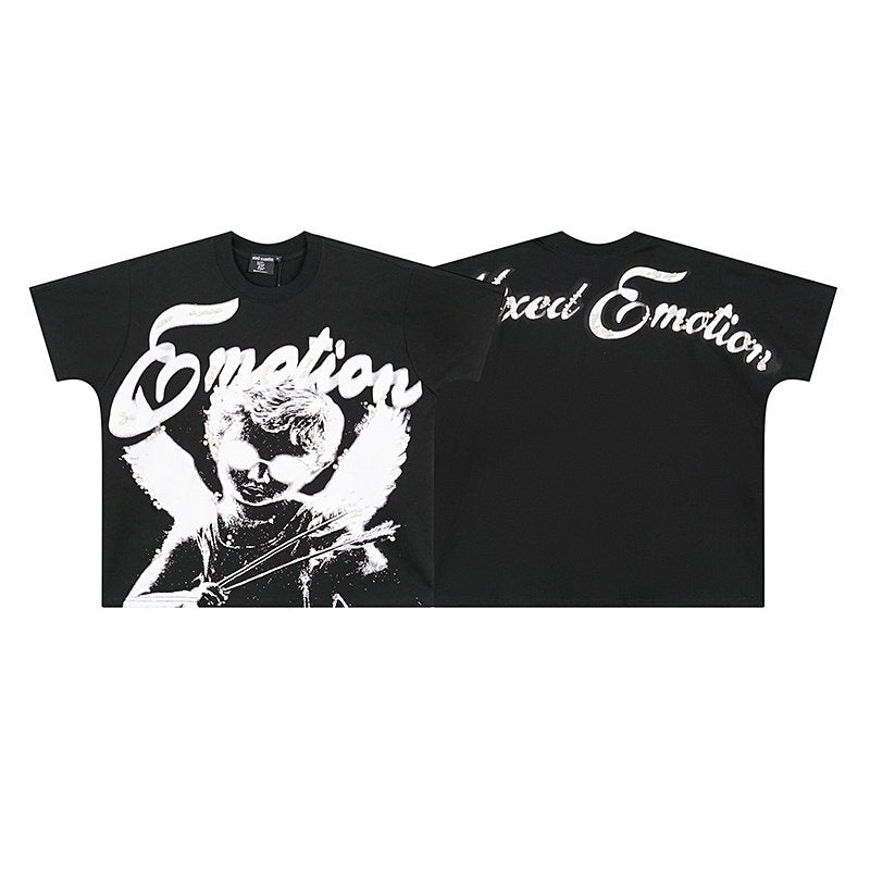 MIXED EMOTION Vintage Cursive T‑Shirt
