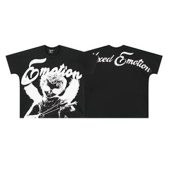 MIXED EMOTION Vintage Cursive T‑Shirt