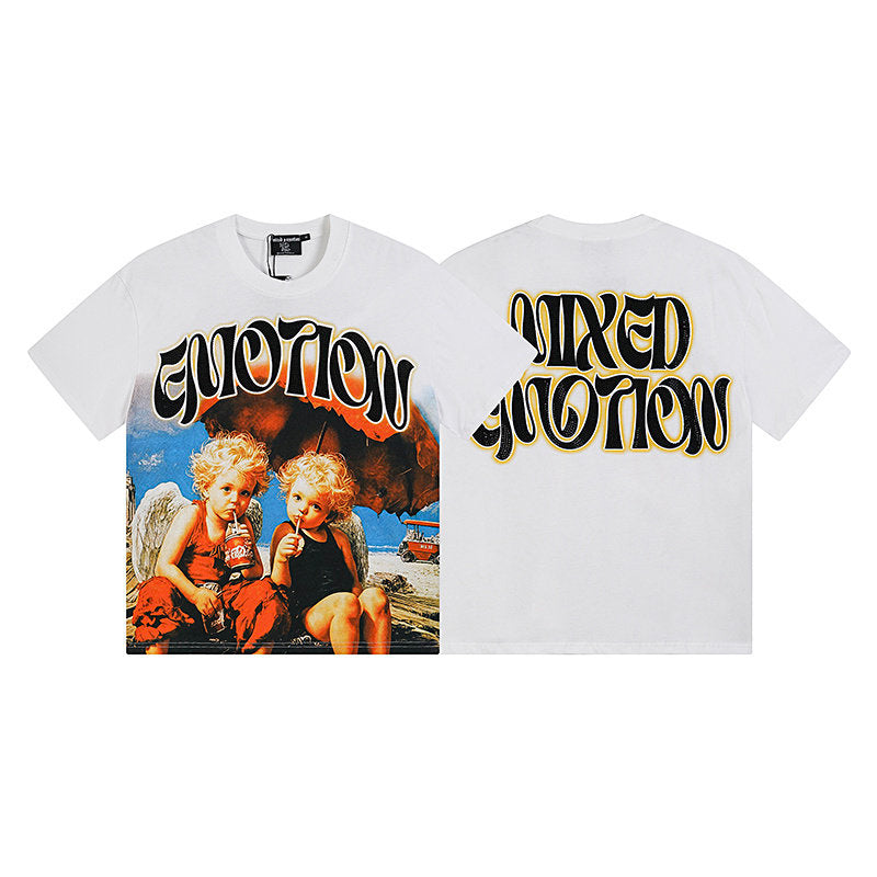 MIXED EMOTION Retro Cherub Graphic Tee