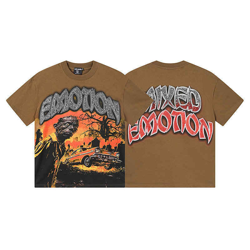 MIXED EMOTION Vintage Horror‑Movie T‑Shirt