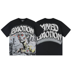 MIXED EMOTION Retro Horror‑Style T‑Shirt